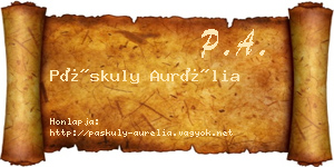 Páskuly Aurélia névjegykártya